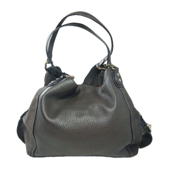 Coach Eddie Shoulder Bag 42 Buffalo Embossed Leather & Suede Brown Style #20334 - Picture 4 of 13